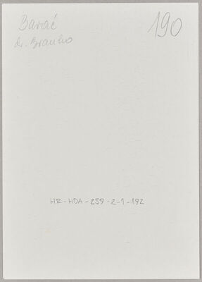 Barać, Branko, 1887. Policijski karton