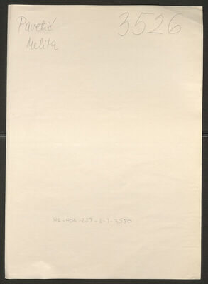 Pavetić, Melita, 25.1.19214. Policijski karton