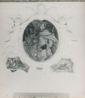 Lepoglava - Pavlinski samostan, zidna slika: pavlin Malečić s anđelima