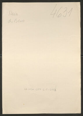 Stein, Beno, 4.10.1890. Policijski karton