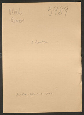 Vlah, Romeo, 21.7.1912. Policijski karton