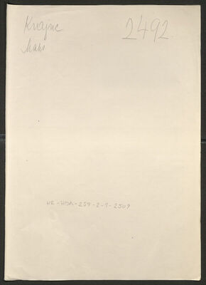 Krajnc, Maks, 29.4.1902. Policijski karton