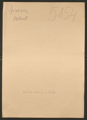 Špiranec, Valentin, 1908. Policijski karton