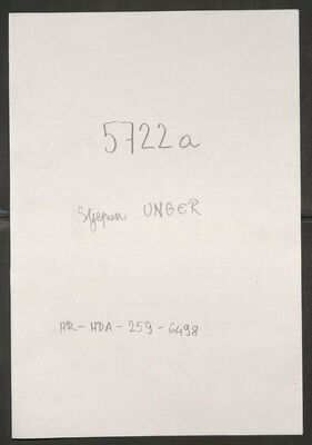 Unger, Stjepan, 20.7.1917. Policijski karton