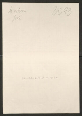 Merhar, Jože, 1921. Policijski karton