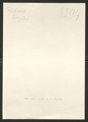 Fridman, Dragutin, 13.7.1892. Policijski karton