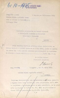 Iskaz o potrošku odredbine za vrijeme 1. siječnja do 30. lipnja 1924.