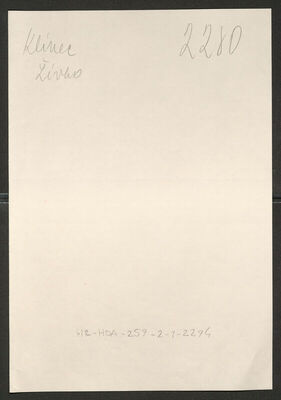 Klinec, Živko, 5.1.1922. Policijski karton