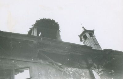 Vukovina - Kurija Alapić, detalj oštećenja istočnog pročelja