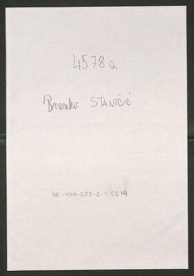 Staničić, Branko, 14.10.1927. Policijski karton