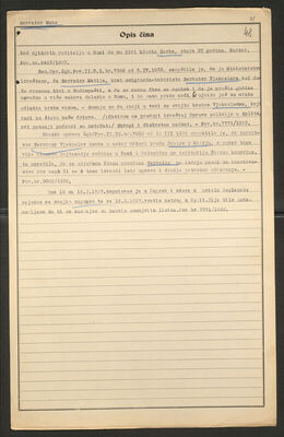 Servatzy, Mate, 24.2.1884. Policijski karton