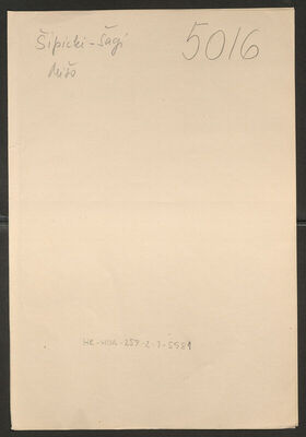 Šipicki-Šagi, Mišo, 20.9.1913. Policijski karton