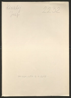 Kiralij, Josip, 2.2.1897. Policijski karton