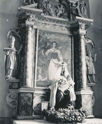 Svetice (Ozalj) - Crkva Blažene Djevice Marije, oltar sv. Notburge