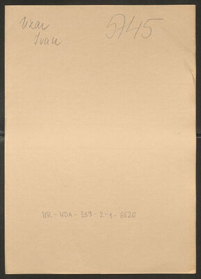 Uzar, Ivan, 24.10.1895. Policijski karton