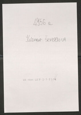 Ševerdjija, Kazimir, 11.9.1917. Policijski karton