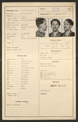 Škrablin, Leopold, 15.9.1906. Policijski karton