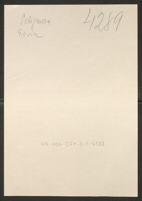 Seligman, Ervin, 2.10.1914. Policijski karton