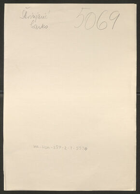 Škrinjarić, Marko, 26.3.1904. Policijski karton