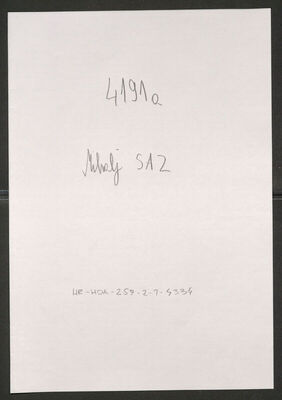 Saz, Mihalj, 1895. Policijski karton