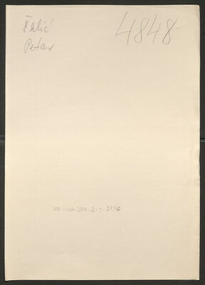 Šalić, Petar, 12.6.1888. Policijski karton