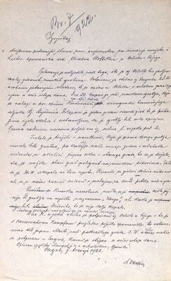 dr. Viktor Hoffiller, putni izvještaj Velika / Požega s podneskom računa