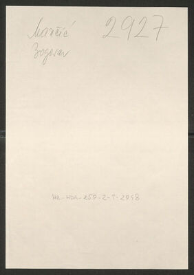 Mančić, Bogoslav, 2.10.1910. Policijski karton