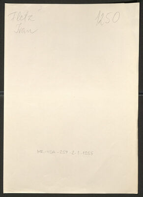 Fletz, Ivan, 1908. Policijski karton