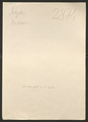 Majder, Vladimir, 12.10.1911. Policijski karton