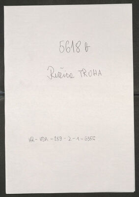 Troha, Ružica, 23.8.1920. Policijski karton