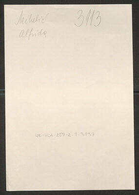 Mihelić, Alfrida, 5.10.1908. Policijski karton