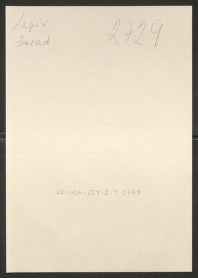 Lepir, Đurađ, 1899. Policijski karton