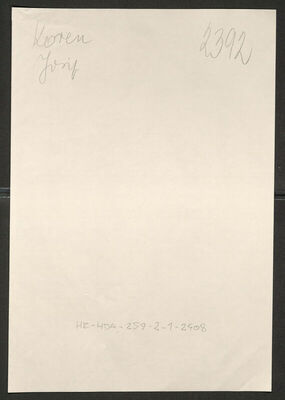 Koren, Josip, 9.2.1924. Policijski karton