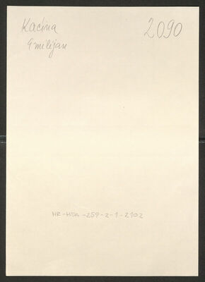 Kaćina, Emilijan, 4.8.1909. Policijski karton