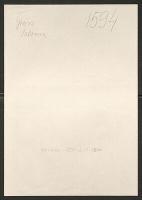 Gross, Salamon, 15.2.1872. Policijski karton