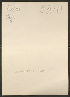 Tadaj, Pajo. Policijski karton