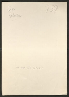 Čeh, Vjekoslav, 21.6.1920. Policijski karton