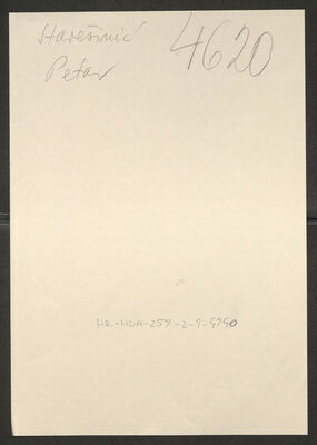 Starešinić, Petar, 1906. Policijski karton