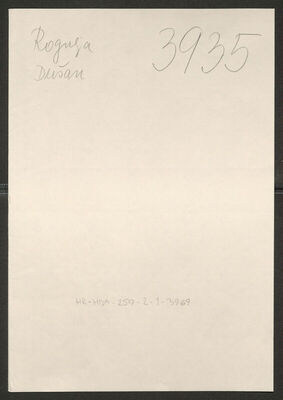 Rogulja, Dušan, 1905. Policijski karton