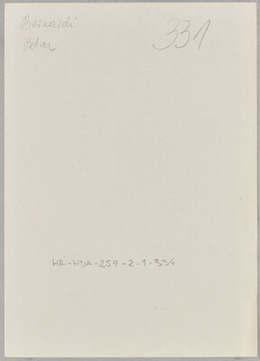 Bernardi, Petar, 2.12.1894. Policijski karton