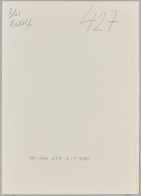 Blis, Rudolf, 1883. Policijski karton