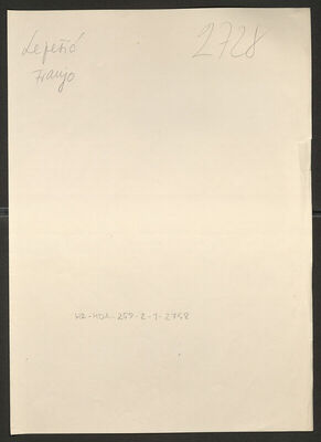 Lepešić, Franjo, 1.5.1924. Policijski karton