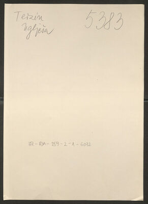 Terzin, Uglješa, 18.6.1909. Policijski karton