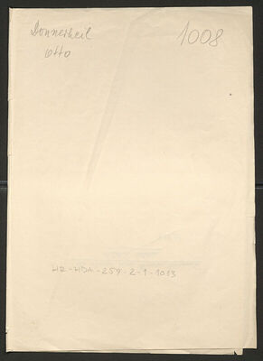 Donerkeil, Otto, 30.5.1903. Policijski karton