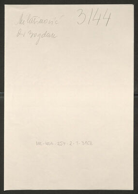 Milašinović, Bogdan, 9.11.1885. Policijski karton