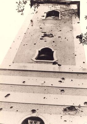 Pokupsko - Crkva Uznesenja Blažene Djevice Marije (sv. Ladislava), oštećen zvonik