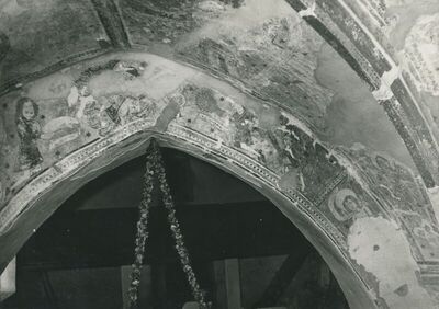 Martinšćina (Zlatar) - Crkva sv. Martina, detalj zidne slike trijumfalnog luka