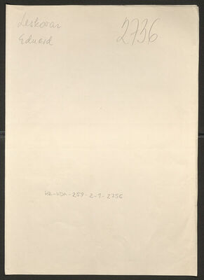 Leskovar, Eduard, 2.2.1910. Policijski karton