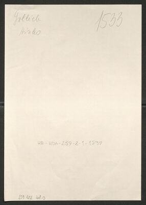 Gotlieb, Hinko, 5.5.1886. Policijski karton