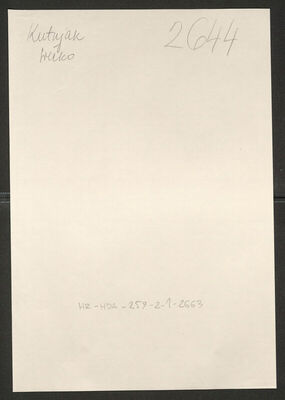 Kutnjak, Srečko, 24.12.1921. Policijski karton